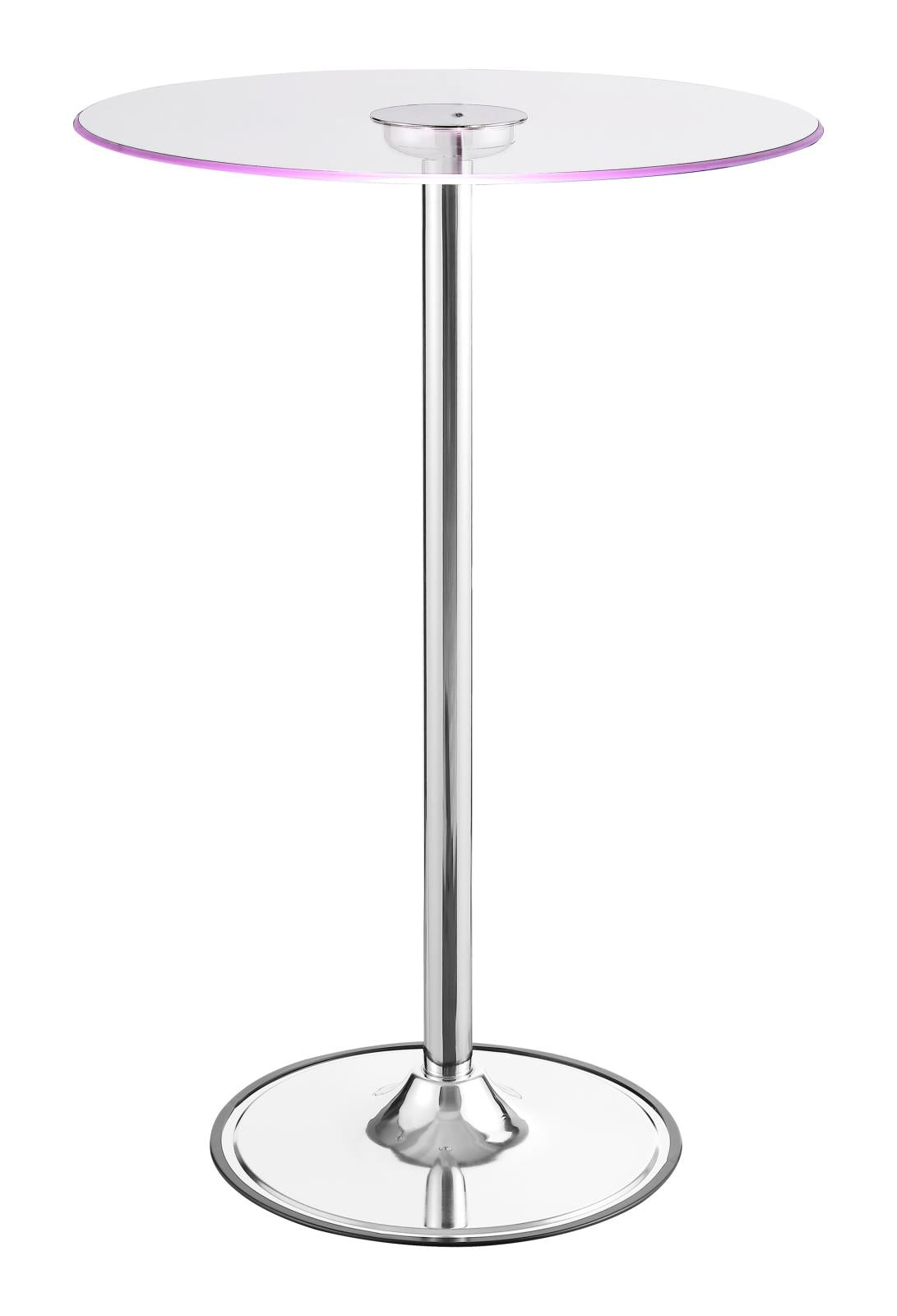 Thea Chrome/Clear LED Bar Table - 122400 - Luna Furniture - Dallas Store