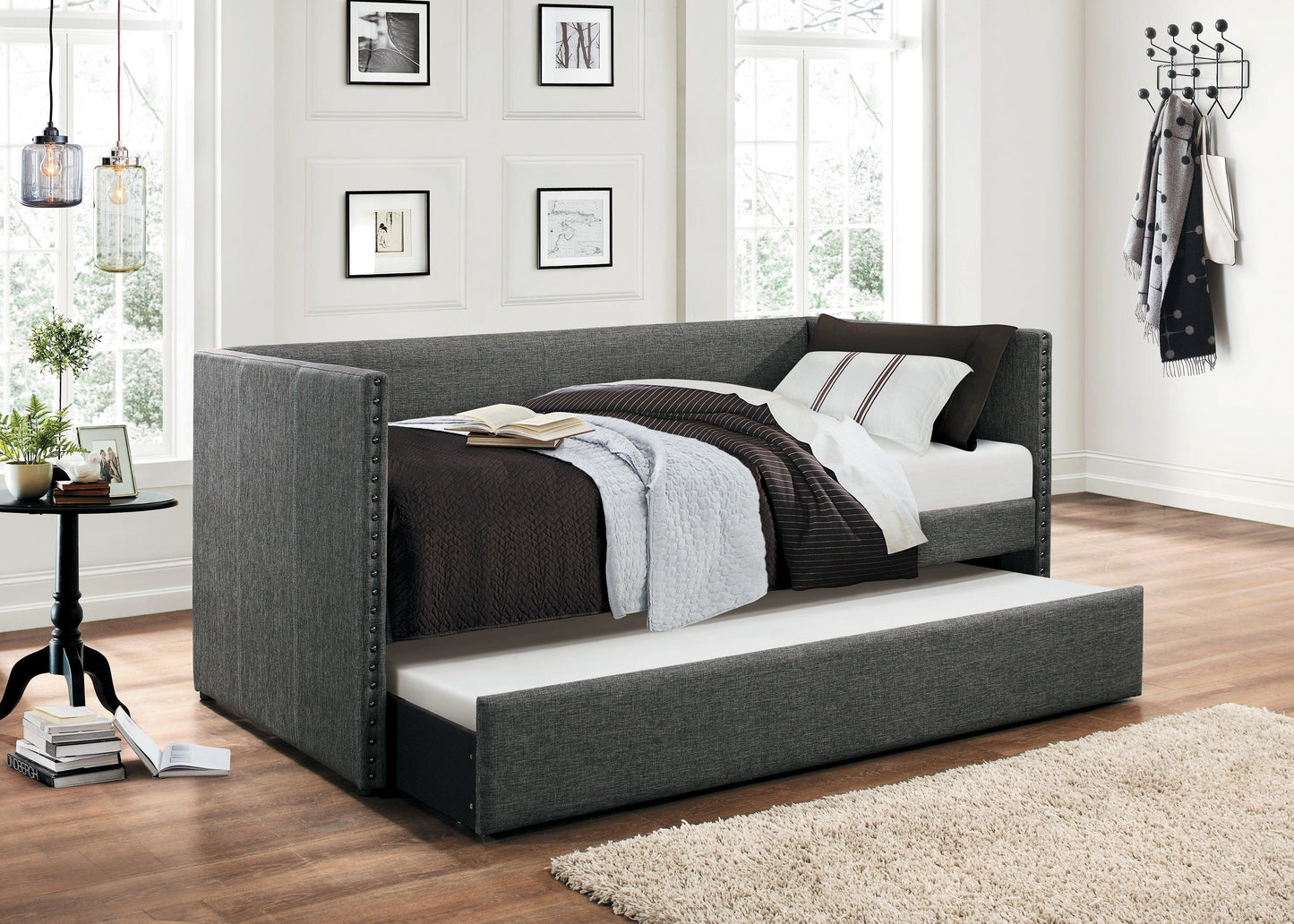 Therese Gray Daybed with Trundle - SET | 4969GY-A | 4969GY-B - Luna Furniture - Dallas Store