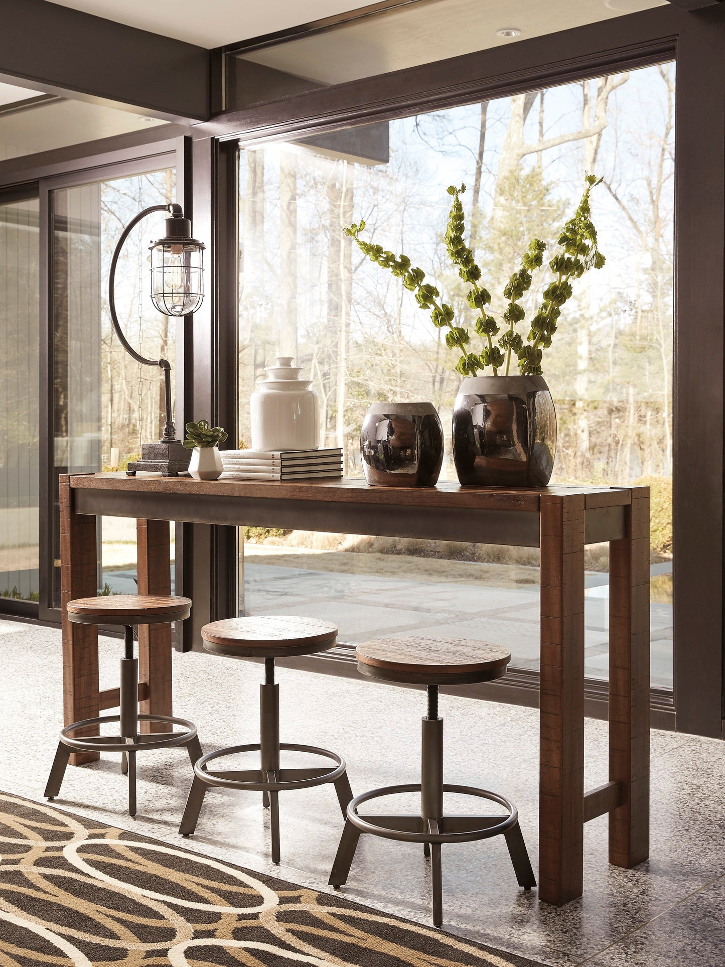 Torjin Brown/Gray Counter Height Set - SET | D440-52 | D440-024 - Luna Furniture - Dallas Store