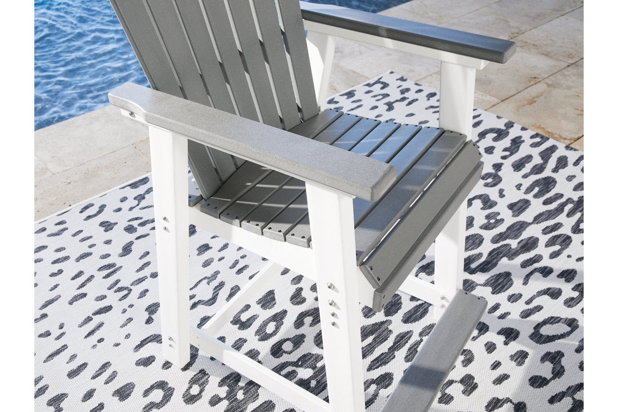 Transville Gray/White Outdoor Counter Height Barstool, Set of 2 - P210-124 - Luna Furniture - Dallas Store