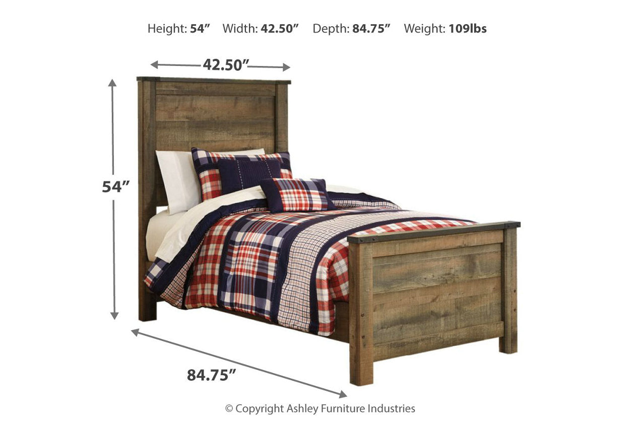 Trinell Brown Twin Panel Bed - SET | B446-52 | B446-53 | B446-83 - Luna Furniture - Dallas Store