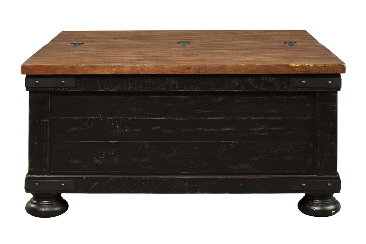 Valebeck Black/Brown Coffee Table with Lift Top - T468-00 - Luna Furniture - Dallas Store