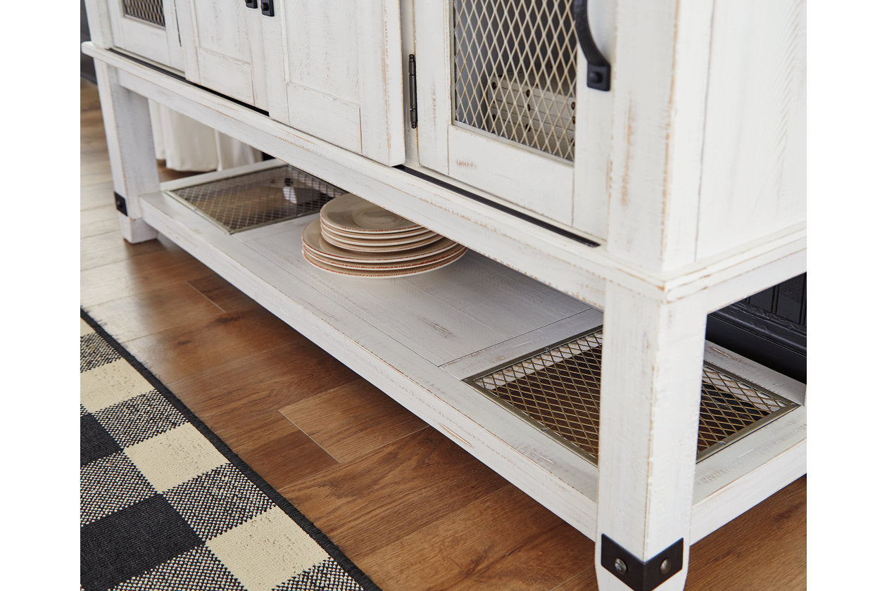 Valebeck White/Brown Dining Server - D546-60 - Luna Furniture - Dallas Store
