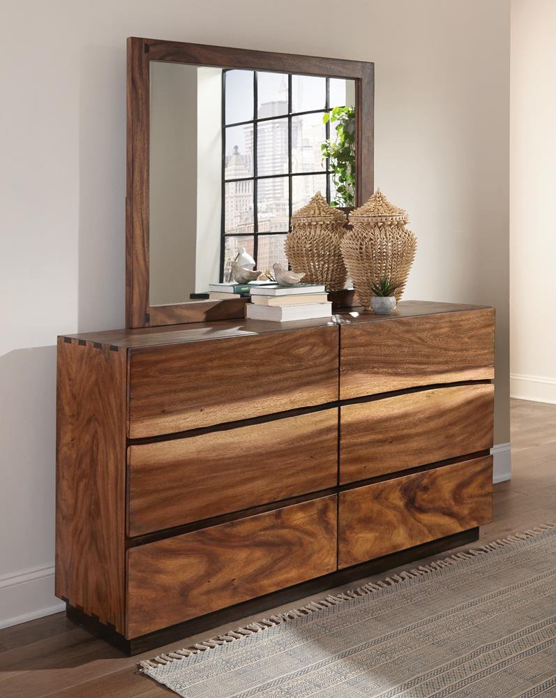 Winslow Smokey Walnut Mirror - 223254 - Luna Furniture - Dallas Store