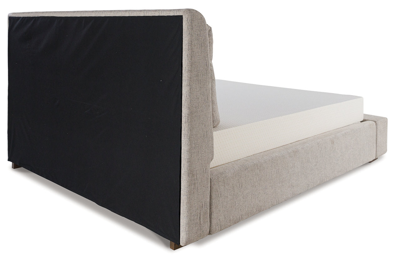 Cabalynn Light Brown King Upholstered Bed -  Ashley - Luna Furniture