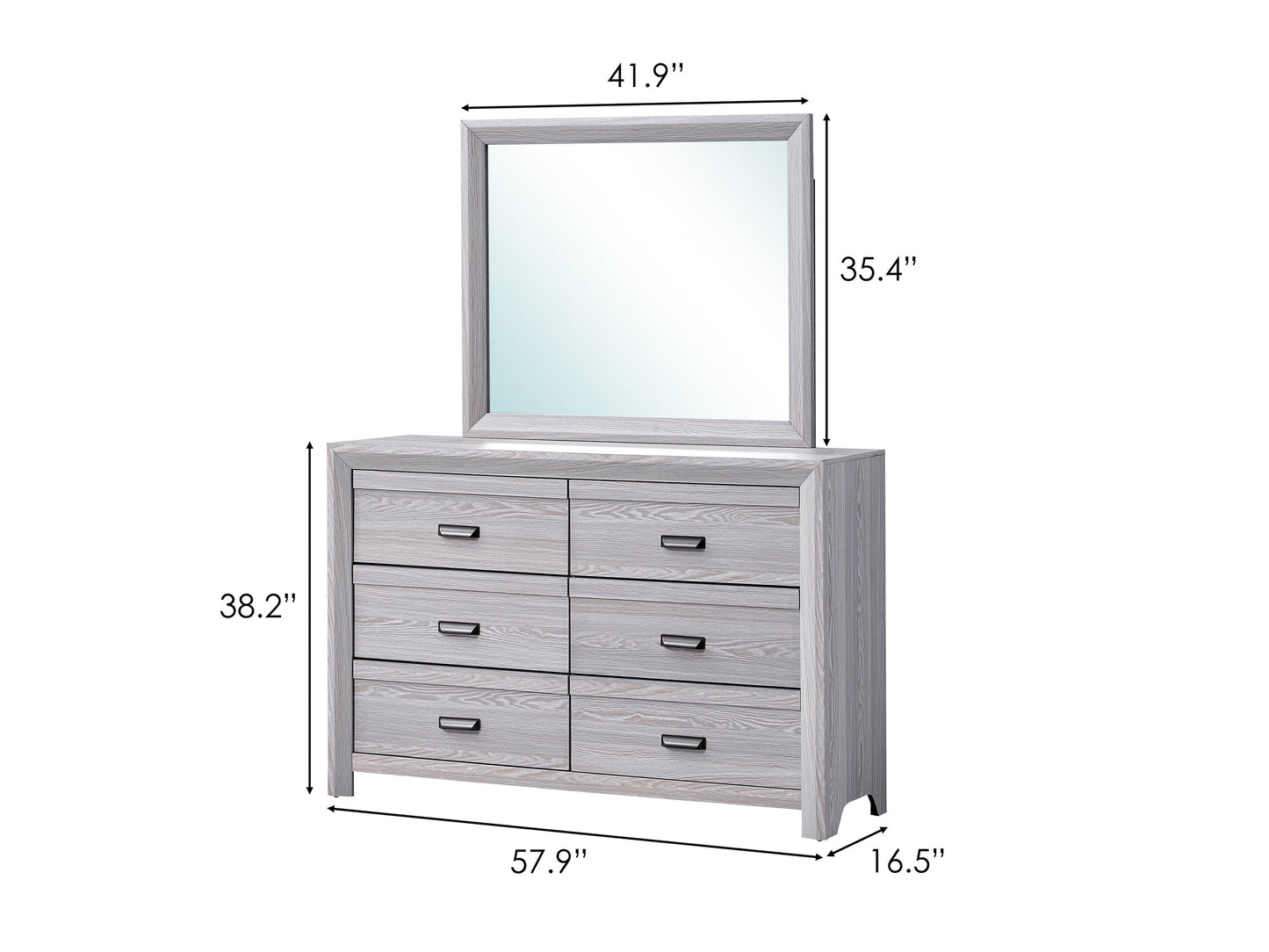 Adelaide Driftwood Panel Bedroom Set - SET | B6710-Q-HBFB | B6710-KQ-RAIL | B6710-2 | B6710-4 - Luna Furniture - Dallas Store