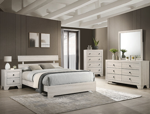Atticus White Platform Bedroom Set - SET | B6982-Q-BED | B6982-2 | B6982-4 - Luna Furniture - Dallas Store