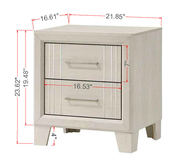Charlie White King Panel Bed - SET | B9230-K-HBFB | B9230-KQ-RAIL - Luna Furniture - Dallas Store