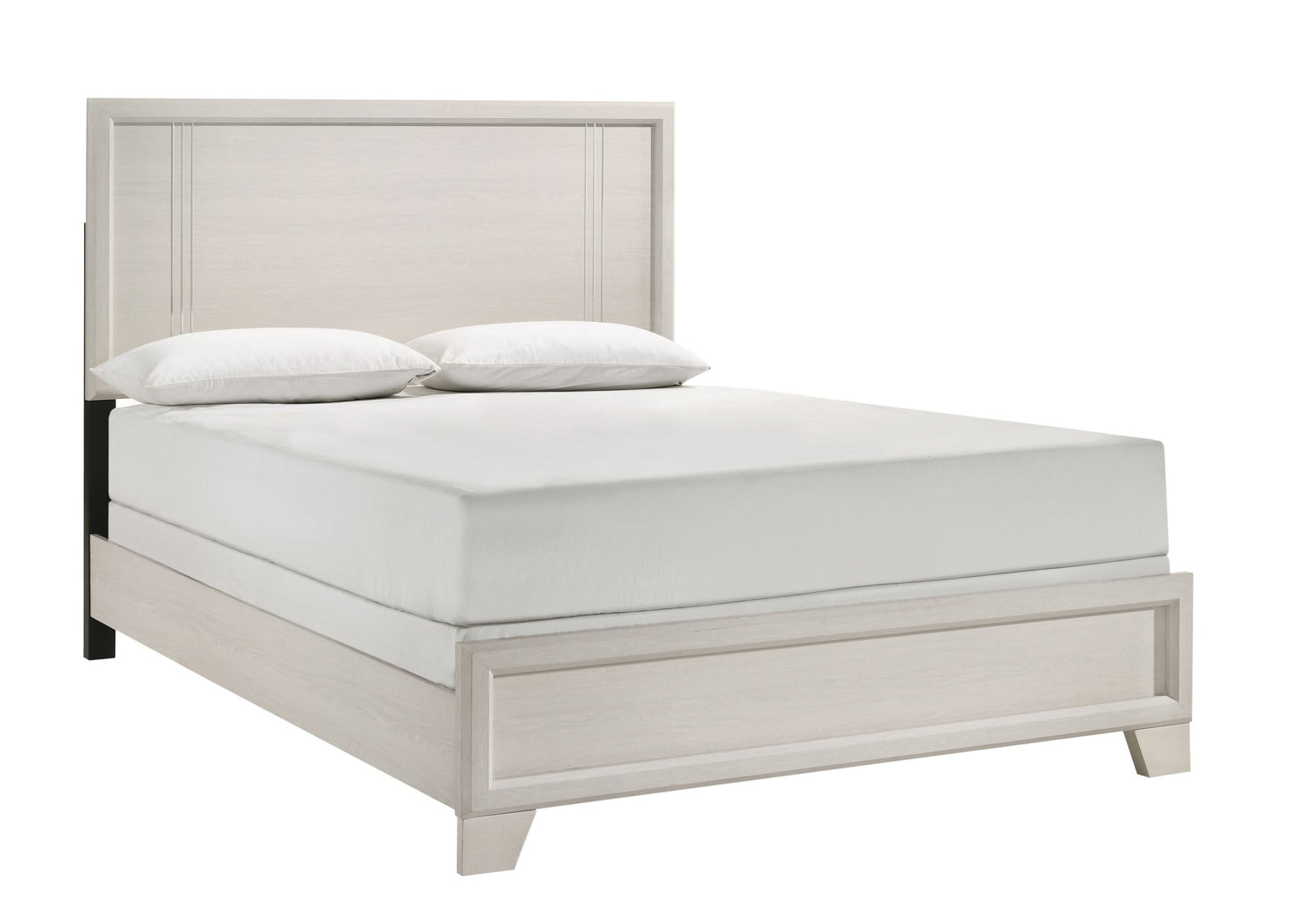 Charlie White Queen Panel Bed - SET | B9230-Q-HBFB | B9230-KQ-RAIL - Luna Furniture - Dallas Store