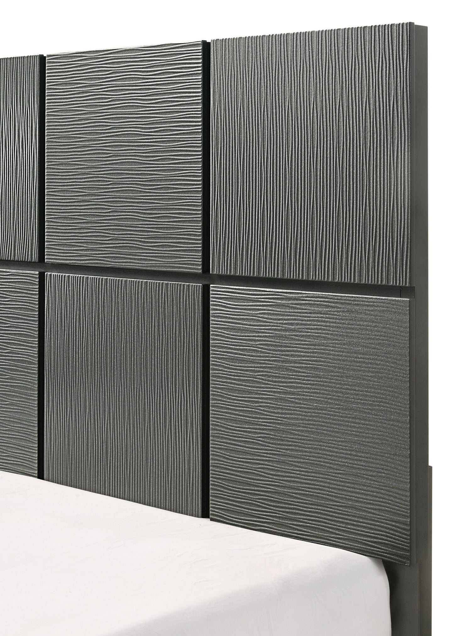 Denker Gunmetal Panel Bedroom Set - SET | B4715-Q-HBFB | B4715-Q-RAIL | B4715-2 | B4715-4 - Luna Furniture - Dallas Store