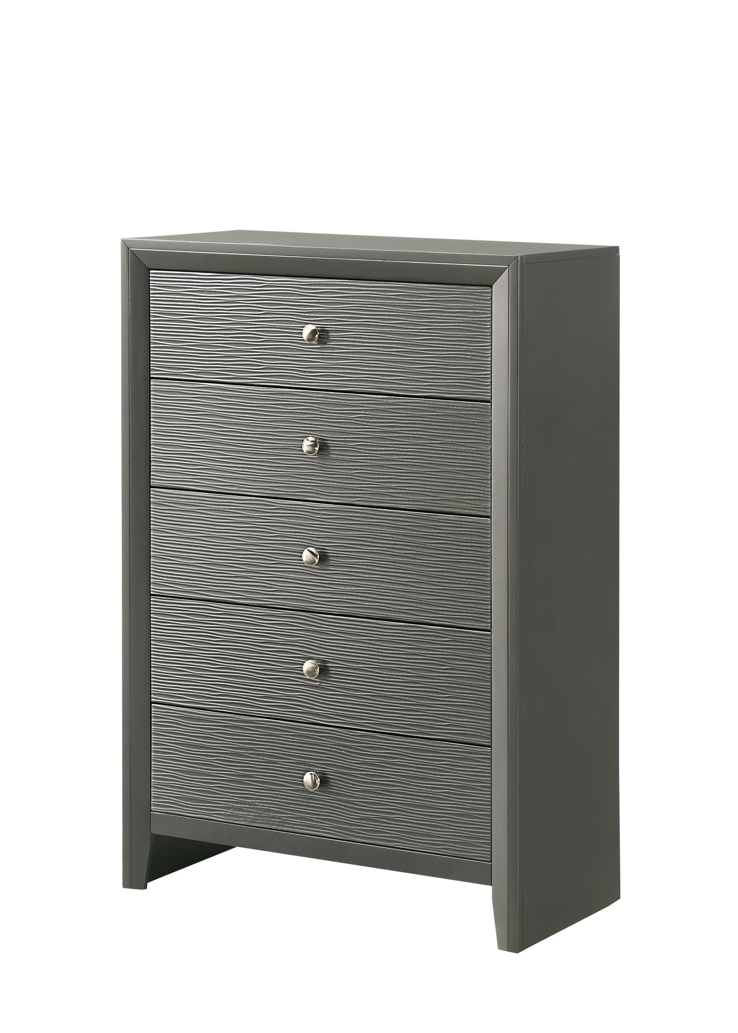 Denker Gunmetal Panel Bedroom Set - SET | B4715-Q-HBFB | B4715-Q-RAIL | B4715-2 | B4715-4 - Luna Furniture - Dallas Store