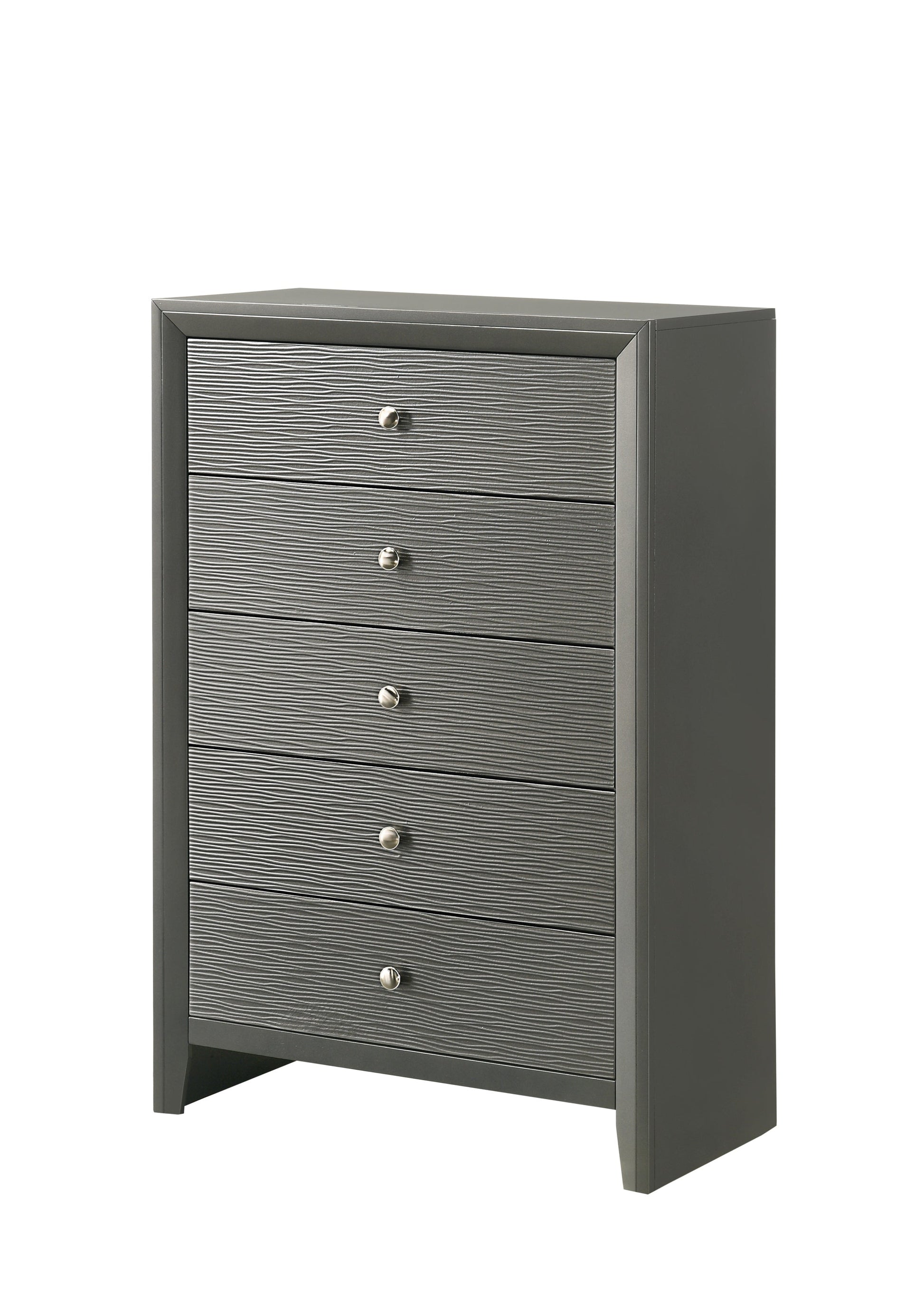 Denker Gunmetal Panel Bedroom Set - SET | B4715-Q-HBFB | B4715-Q-RAIL | B4715-2 | B4715-4 - Luna Furniture - Dallas Store