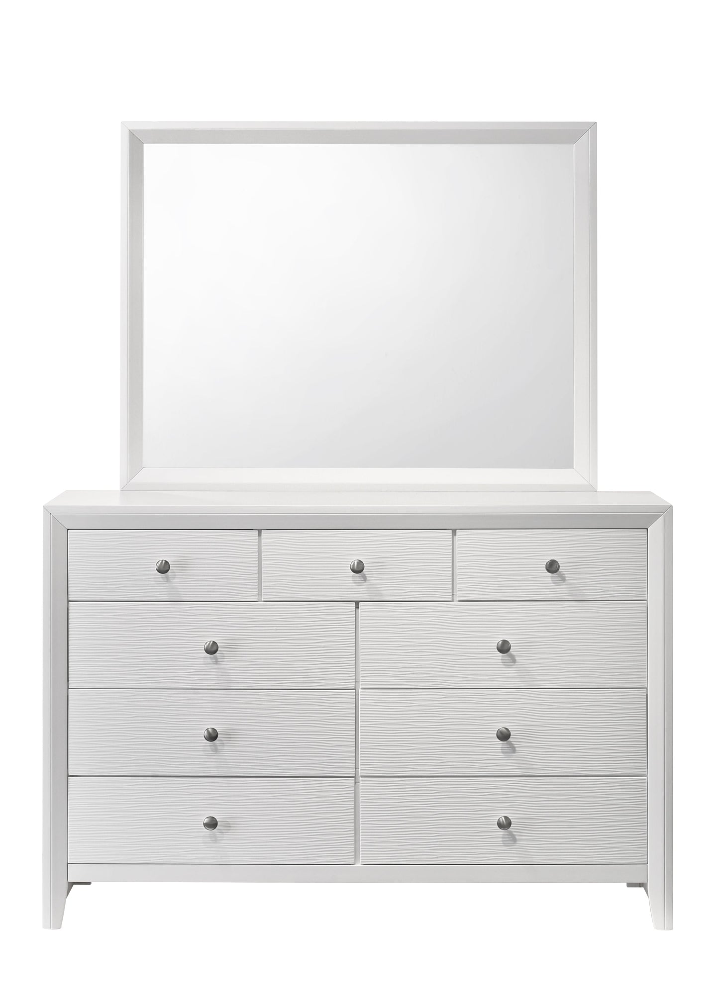 Denker White Panel Bedroom Set - SET | B4712-Q-HBFB | B4712-Q-RAIL | B4710-2 | B4710-4 - Luna Furniture - Dallas Store