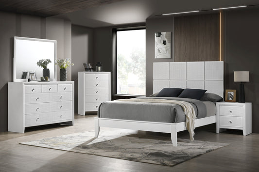 Denker White Panel Youth Bedroom Set - SET | B4712-F-HBFB | B4712-F-RAIL | B4710-2 | B4710-4 - Luna Furniture - Dallas Store