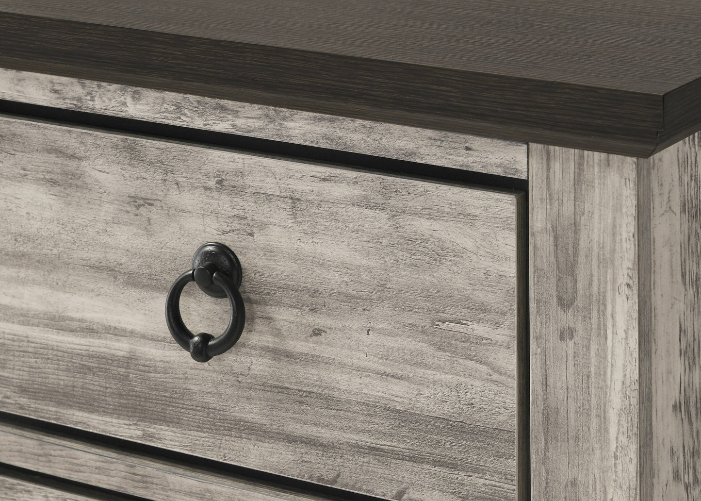 Ella-Mae Rustic Brown Poster Bedroom Set - SET | B6840-Q-HBFB | B6840-Q-RAIL | B6840-KQ-POST | B6840-2 | B6840-4 - Luna Furniture - Dallas Store