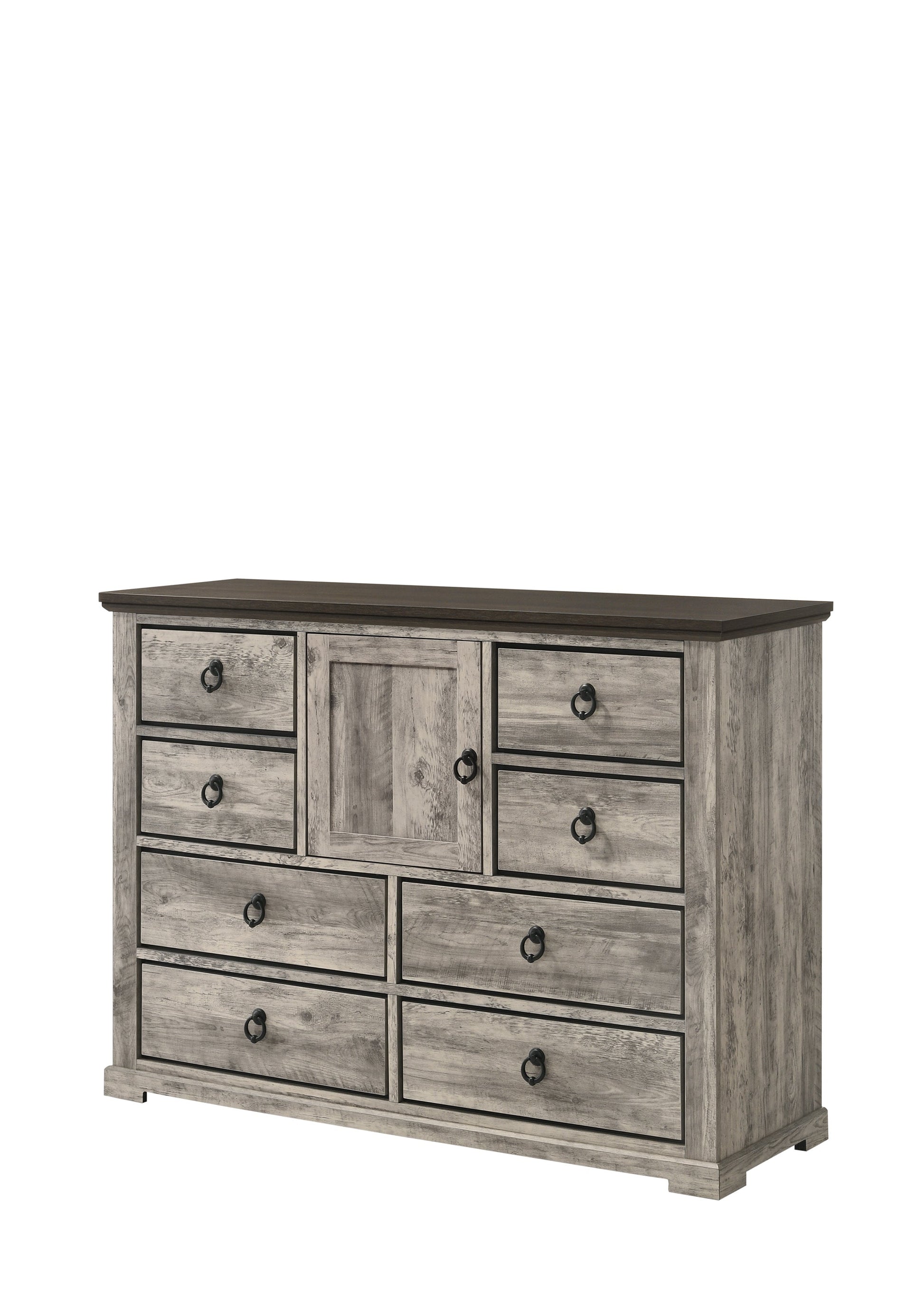 Ella-Mae Rustic Brown Poster Bedroom Set - SET | B6840-Q-HBFB | B6840-Q-RAIL | B6840-KQ-POST | B6840-2 | B6840-4 - Luna Furniture - Dallas Store