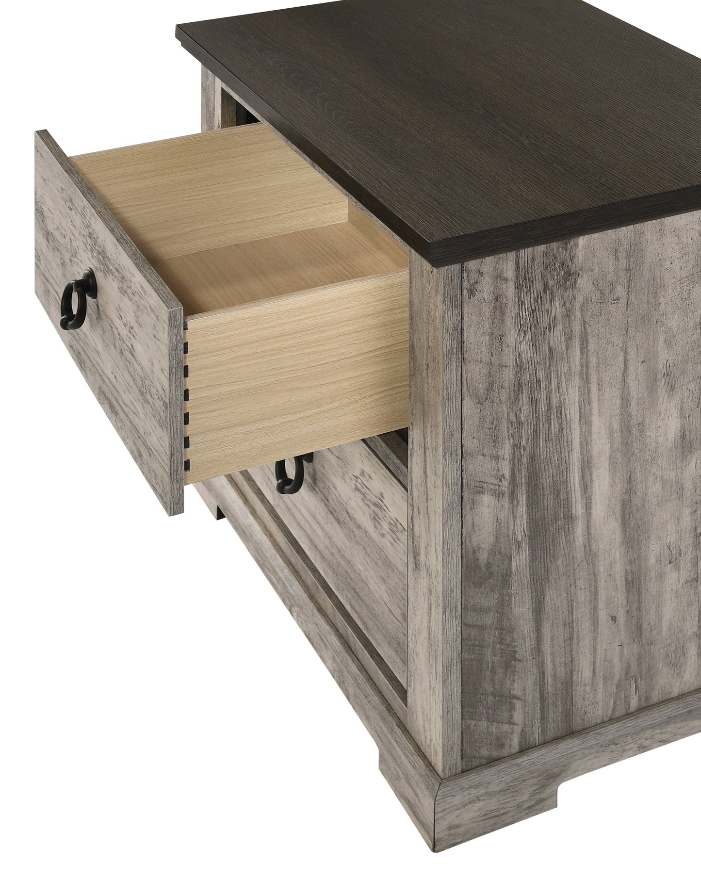 Ella-Mae Rustic Brown Queen Poster Bed - SET | B6840-Q-HBFB | B6840-Q-RAIL | B6840-KQ-POST - Luna Furniture - Dallas Store