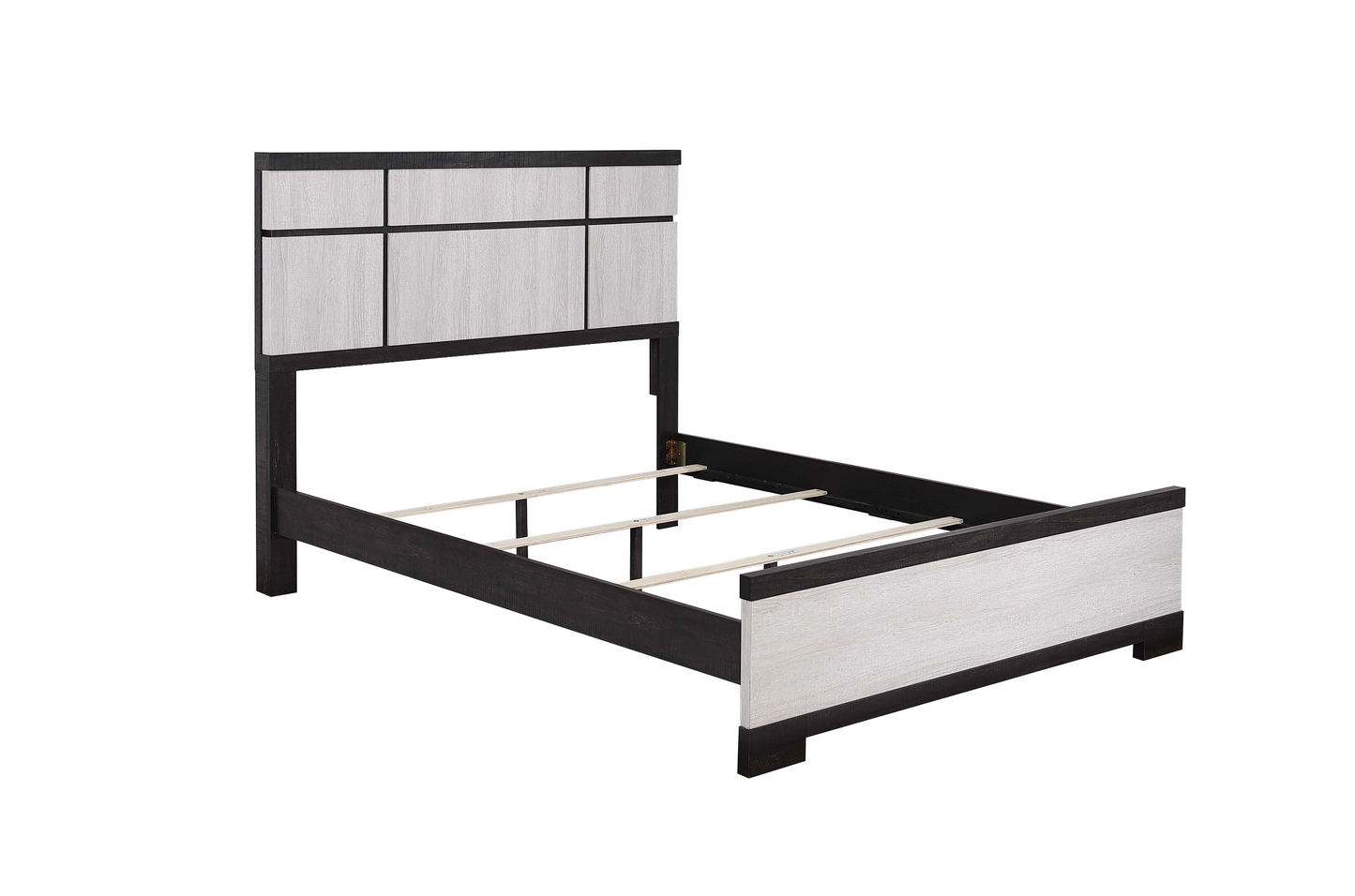 Remington Black/White King Panel Bed - SET | B8162-K-HBFB | B8162-KQ-RAIL - Luna Furniture - Dallas Store