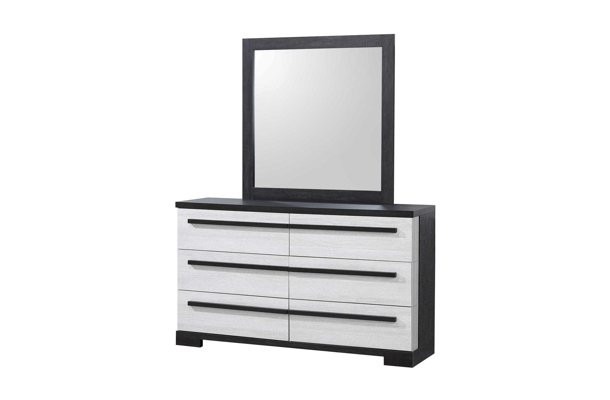 Remington Black/White Panel Bedroom Set - SET | B8162-Q-HBFB | B8162-KQ-RAIL | B8162-2 | B8162-4 - Luna Furniture - Dallas Store