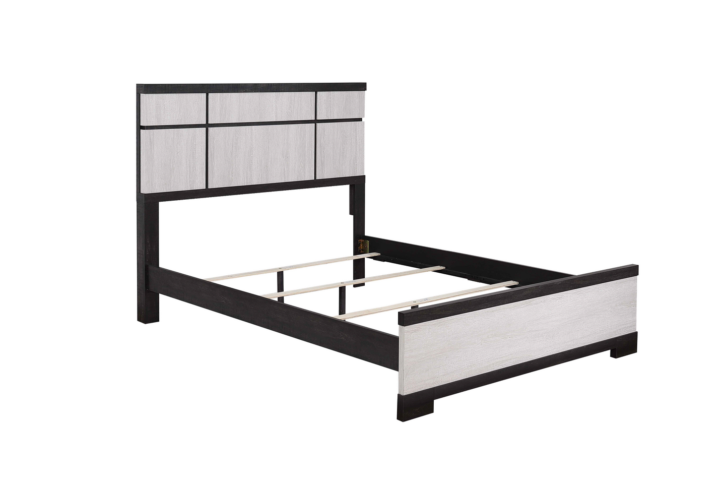 Remington Black/White Queen Panel Bed - SET | B8162-Q-HBFB | B8162-KQ-RAIL - Luna Furniture - Dallas Store