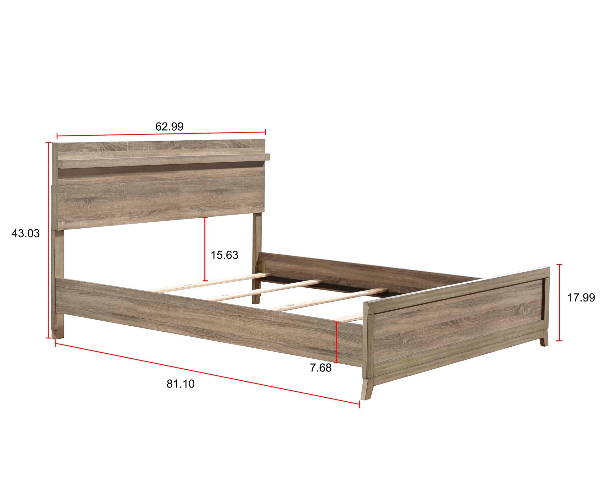 Tilston Natural Queen Panel Bed - SET | B3400-Q-HB | B3400-Q-FB | B3400-KQ-RAIL - Luna Furniture - Dallas Store