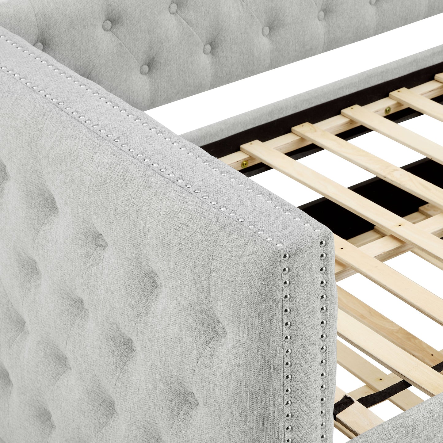 Trina Dove Gray Twin Daybed with Trundle - SET | 5335DV-ARM | 5335DV-BACK - Luna Furniture - Dallas Store