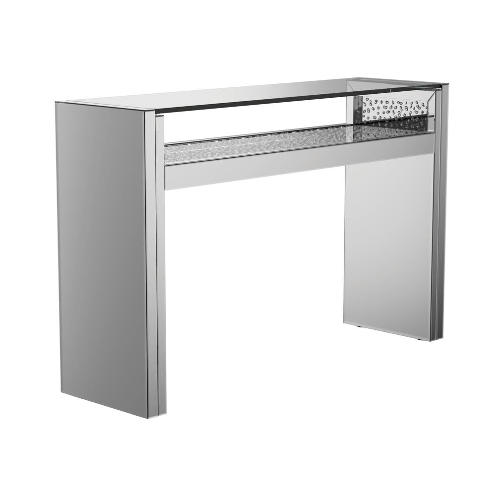 1-Shelf Silver Console Table - 951766 - Luna Furniture - Dallas Store
