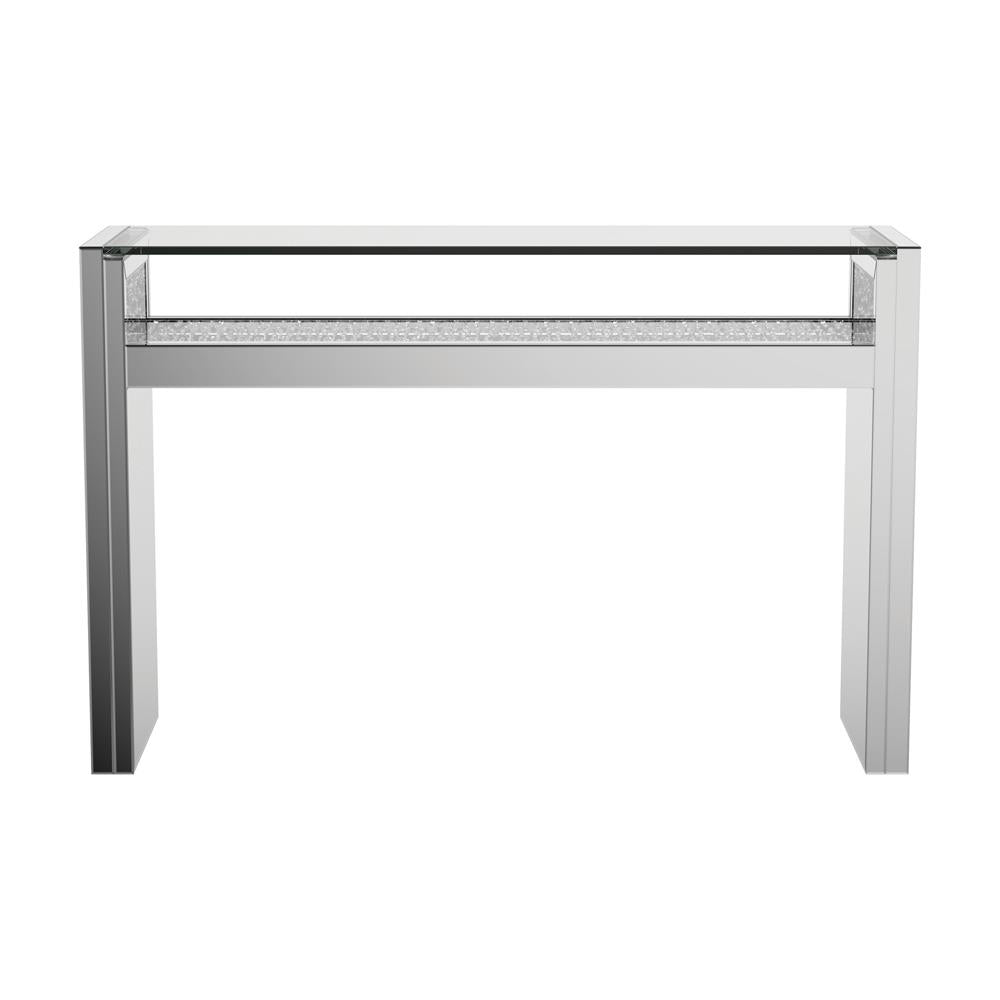 1-Shelf Silver Console Table - 951766 - Luna Furniture - Dallas Store