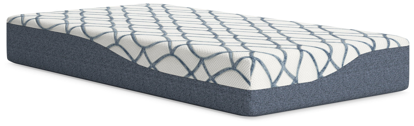 10 Inch Chime Elite 2.0 White/Blue Twin Mattress - M42511 - Luna Furniture - Dallas Store