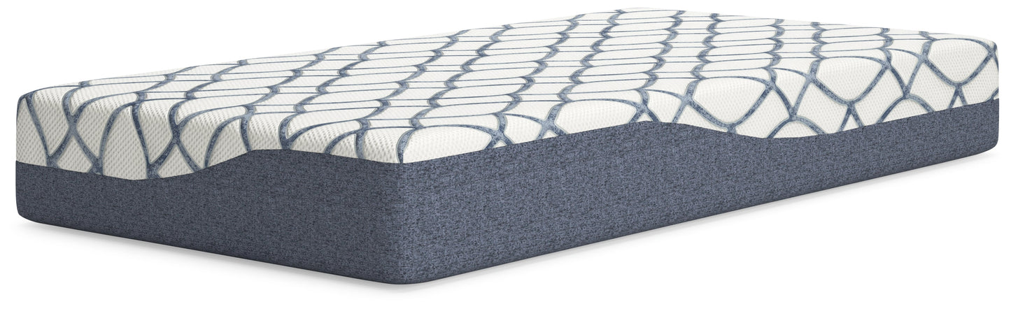 10 Inch Chime Elite 2.0 White/Blue Twin Mattress - M42511 - Luna Furniture - Dallas Store