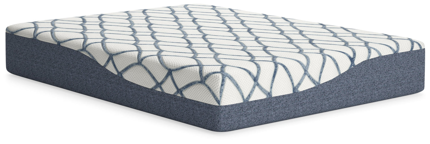 12 Inch Chime Elite 2.0 White/Blue Full Mattress - M42621 - Luna Furniture - Dallas Store