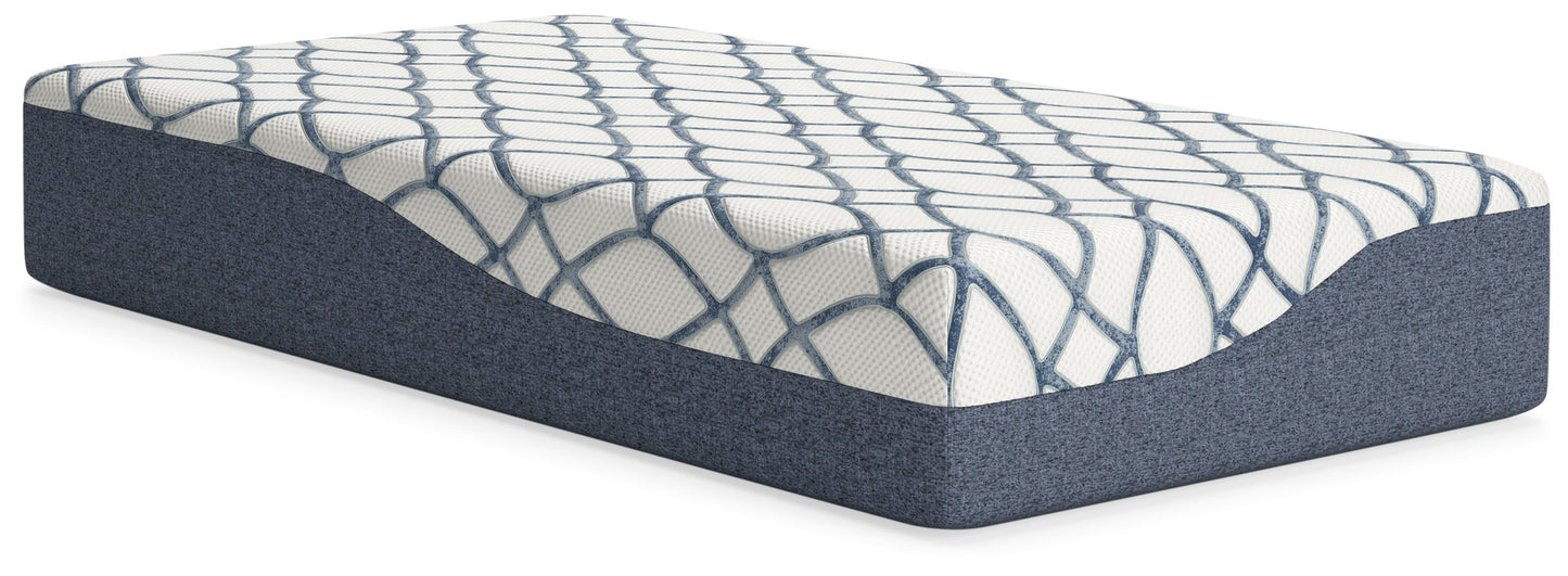 12 Inch Chime Elite 2.0 White/Blue Twin Mattress - M42611 - Luna Furniture - Dallas Store