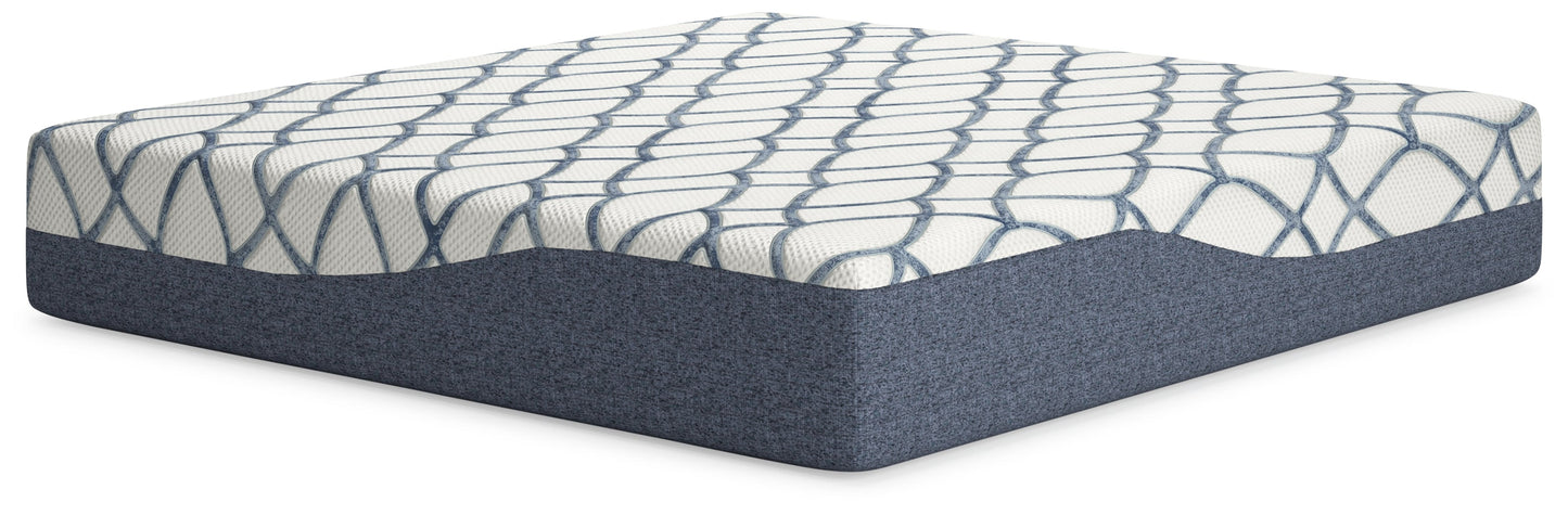 14 Inch Chime Elite 2.0 White/Blue King Mattress - M42741 - Luna Furniture - Dallas Store