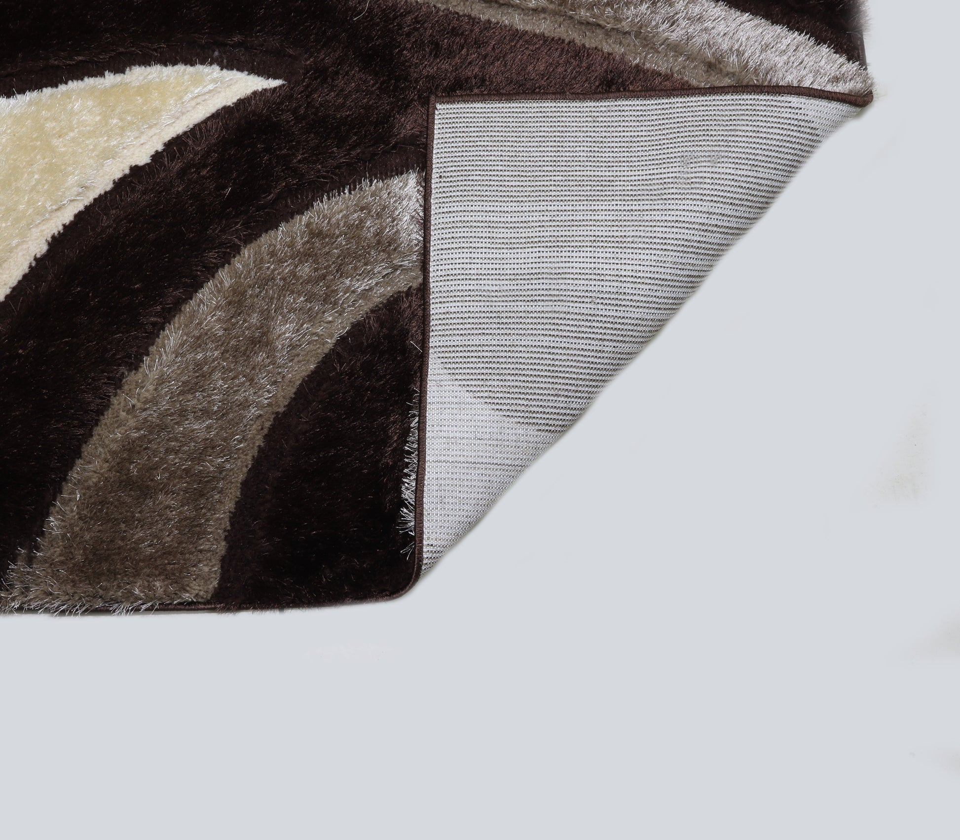 3D Shaggy Brown 5X7 Area Rug - 3D444-BRW-57 - Luna Furniture - Dallas Store