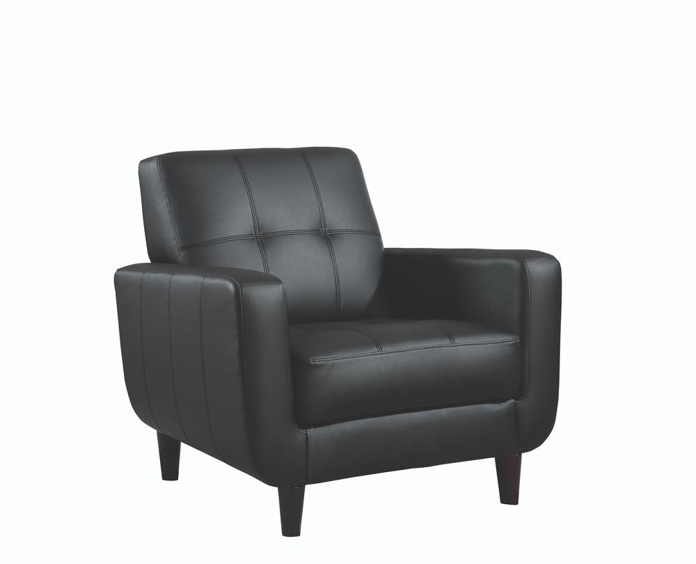Aaron Black Padded Seat Accent Chair - 900204 - Luna Furniture - Dallas Store