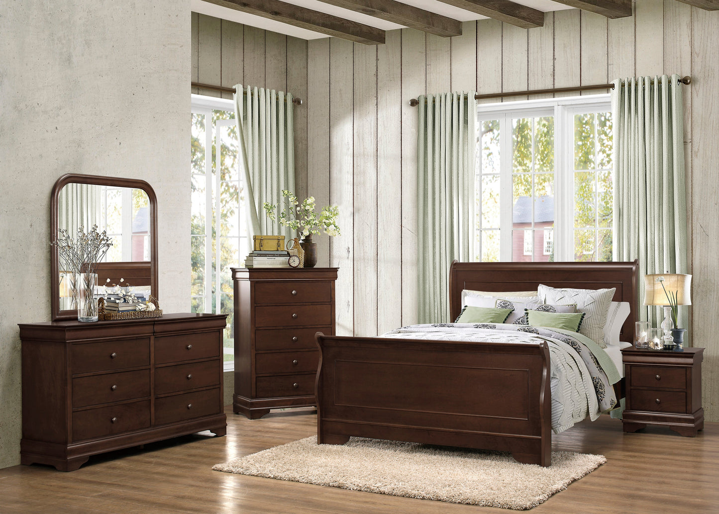 Abbeville Cherry Mirror (Mirror Only) - 1856-6 - Luna Furniture - Dallas Store