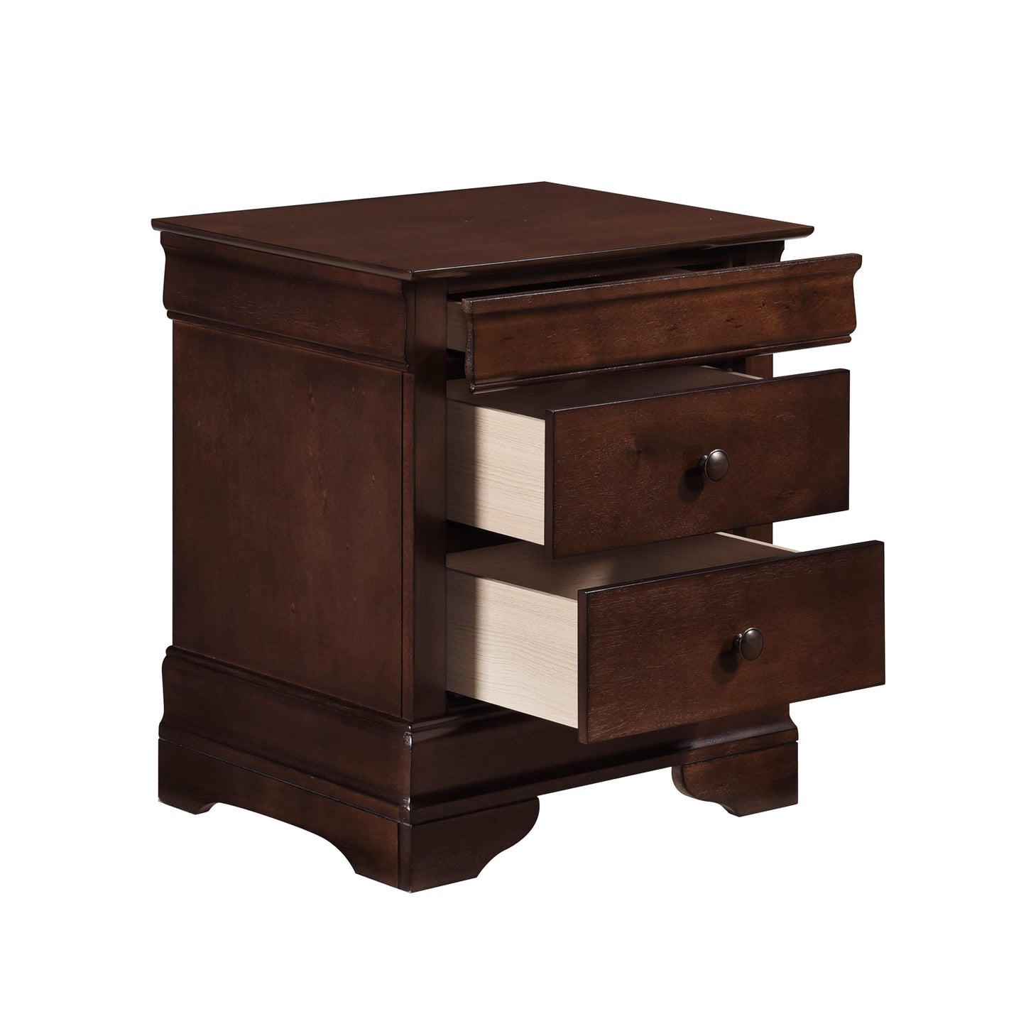 Abbeville Cherry Nightstand, Hidden Drawer - 1856-4 - Luna Furniture - Dallas Store