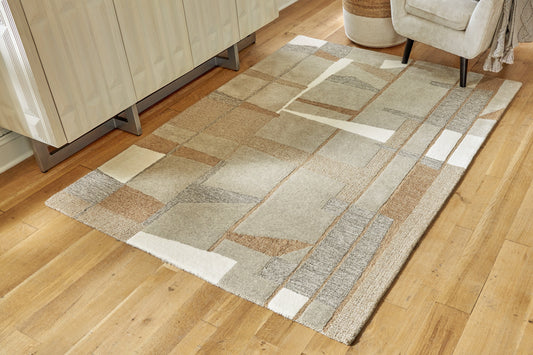 Abbotton Taupe/Gray/Caramel 5' x 7' Rug - R406332 - Luna Furniture - Dallas Store