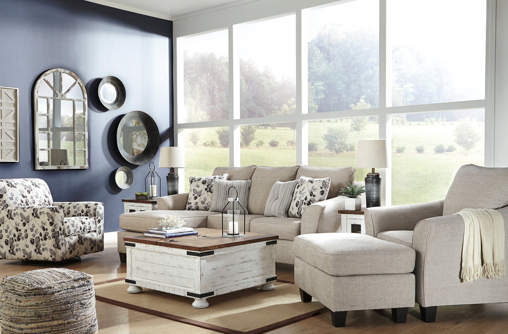 Abney Driftwood Living Room Set - SET | 4970118 | 4970120 | 4970142 | 4970114 - Luna Furniture - Dallas Store