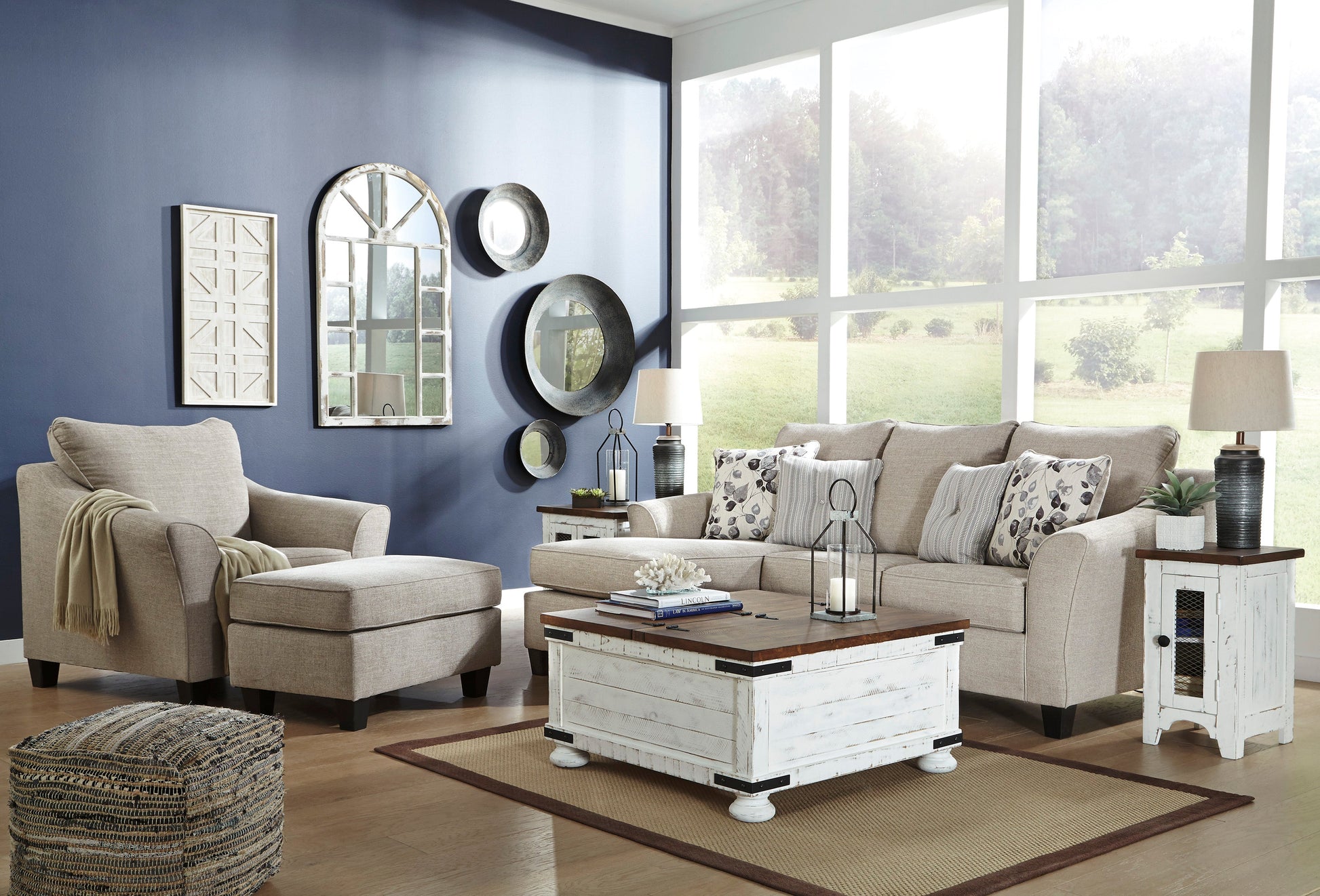 Abney Driftwood Living Room Set - SET | 4970118 | 4970120 | 4970142 | 4970114 - Luna Furniture - Dallas Store