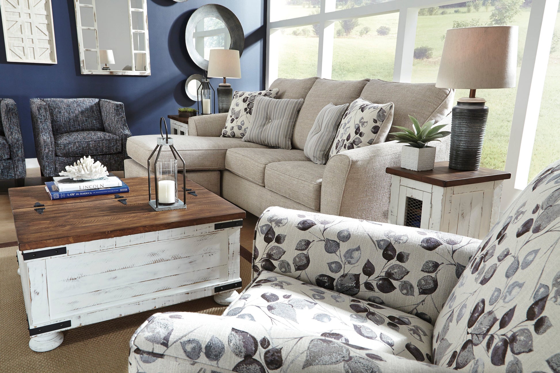 Abney Driftwood Living Room Set - SET | 4970118 | 4970120 | 4970142 | 4970114 - Luna Furniture - Dallas Store
