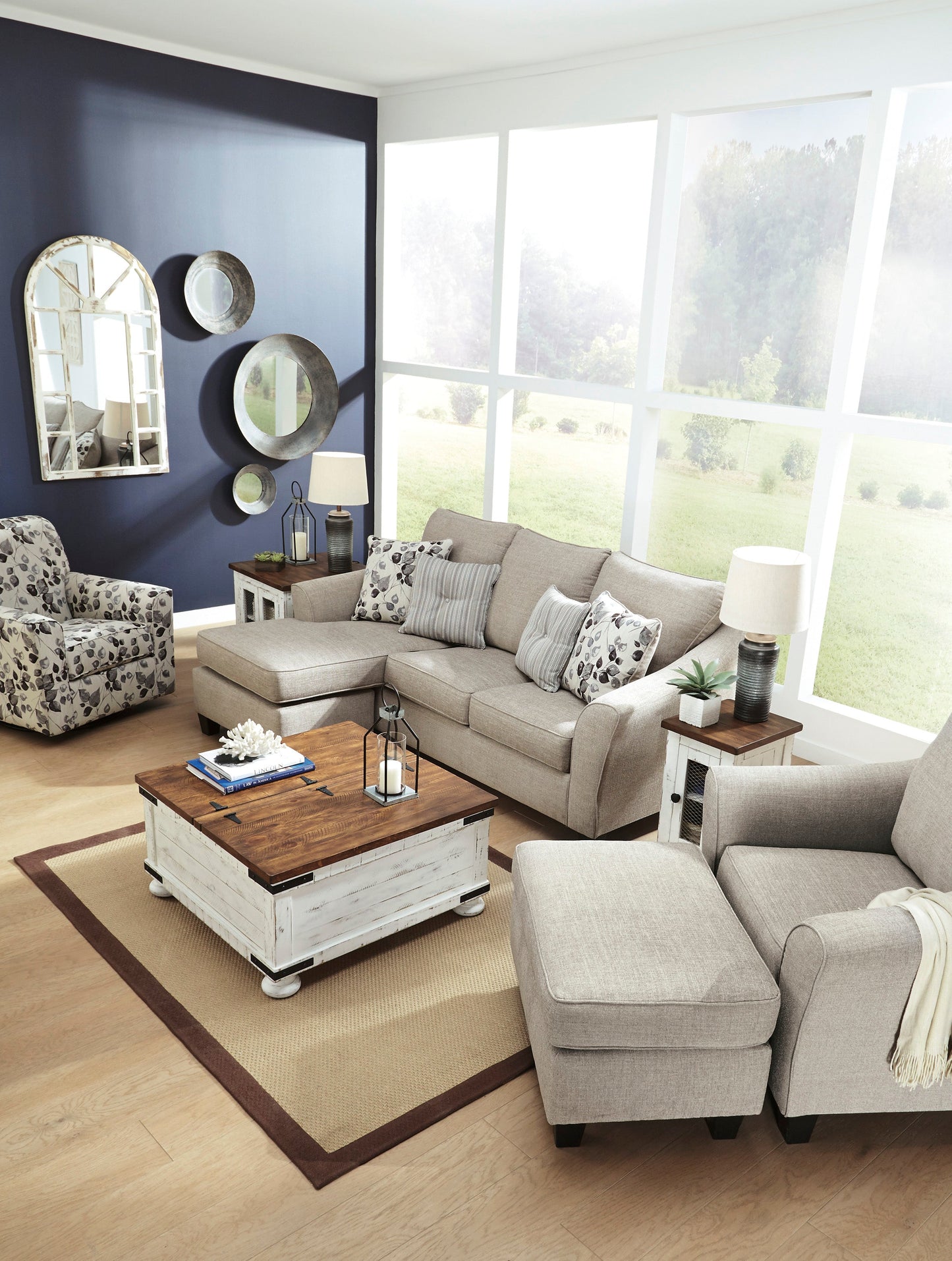 Abney Driftwood Living Room Set - SET | 4970118 | 4970120 | 4970142 | 4970114 - Luna Furniture - Dallas Store