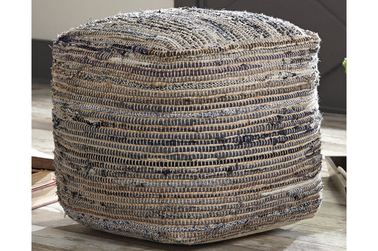 Absalom Denim Pouf - A1000550 - Luna Furniture - Dallas Store