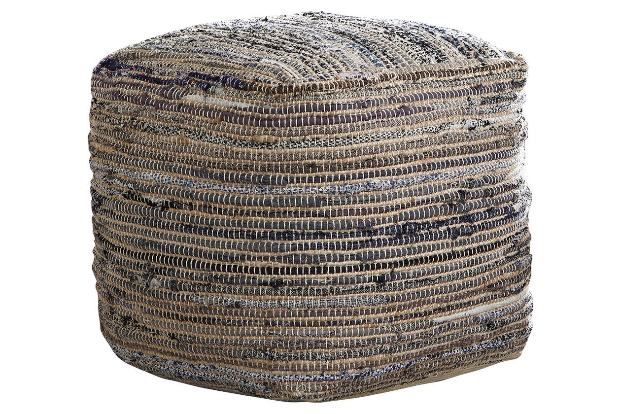 Absalom Denim Pouf - A1000550 - Luna Furniture - Dallas Store