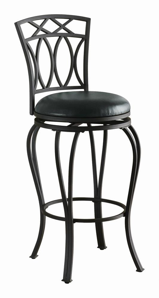 Adamsville Black Upholstered Swivel Bar Stool - 122060 - Luna Furniture - Dallas Store