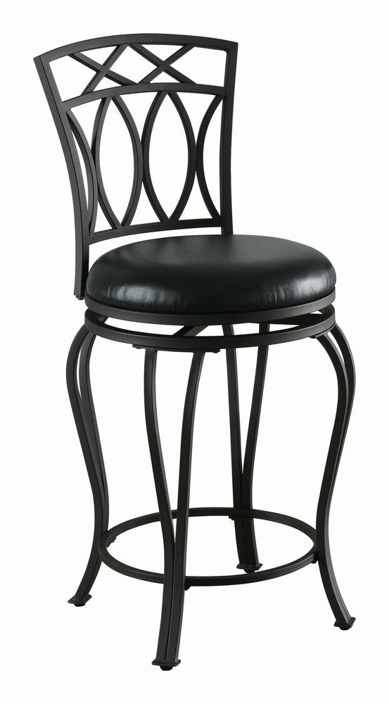Adamsville Black Upholstered Swivel Counter Height Stool - 122059 - Luna Furniture - Dallas Store