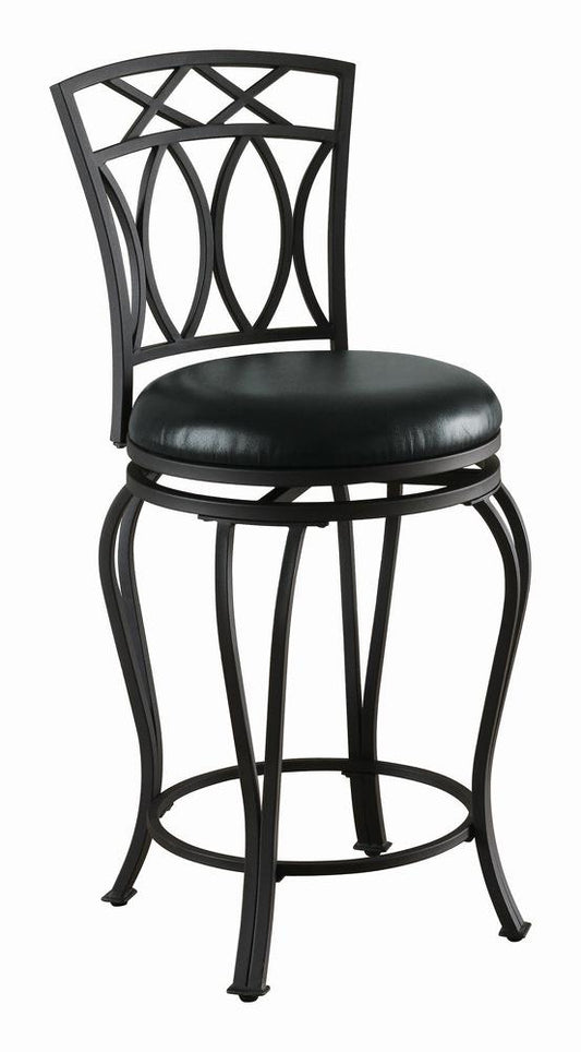 Adamsville Black Upholstered Swivel Counter Height Stool - 122059 - Luna Furniture - Dallas Store