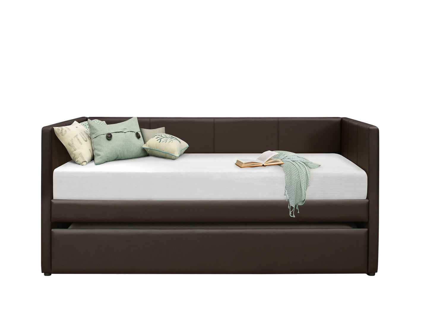 Adra Dark Brown Daybed with Trundle - SET | 4949DBR-A | 4949DBR-B - Luna Furniture - Dallas Store