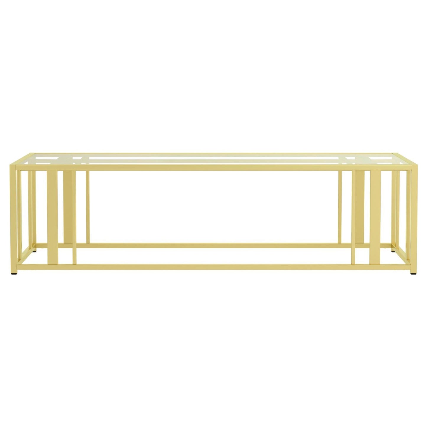 Adri Matte Brass Metal Frame Coffee Table - 723608 - Luna Furniture - Dallas Store