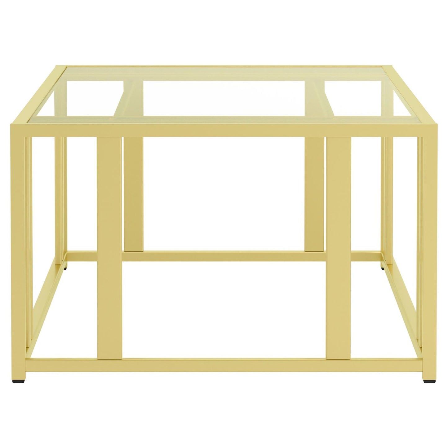 Adri Matte Brass Metal Frame Coffee Table - 723608 - Luna Furniture - Dallas Store